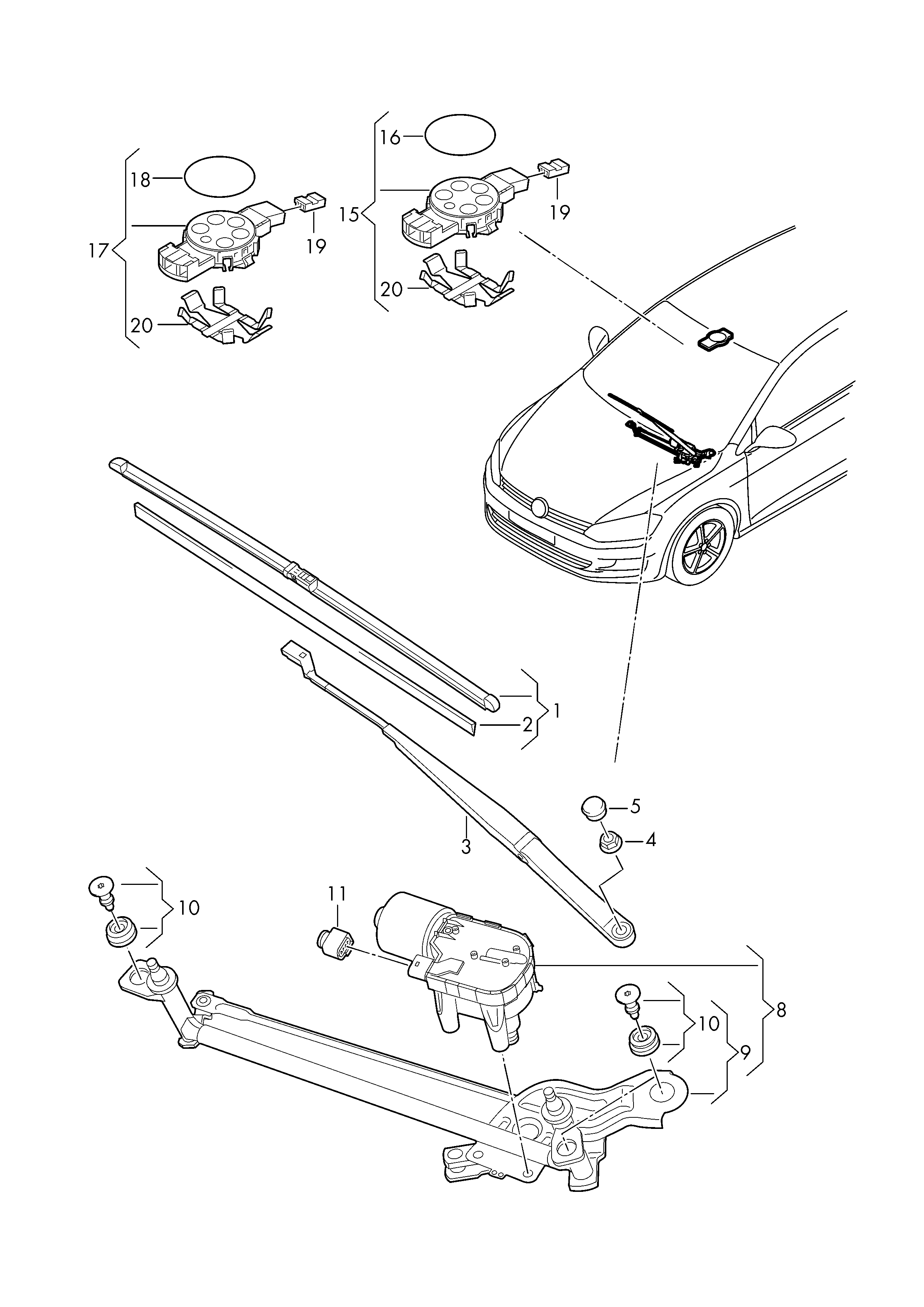 VAG 5G1 998 002 - Torkarblad xdelar.se