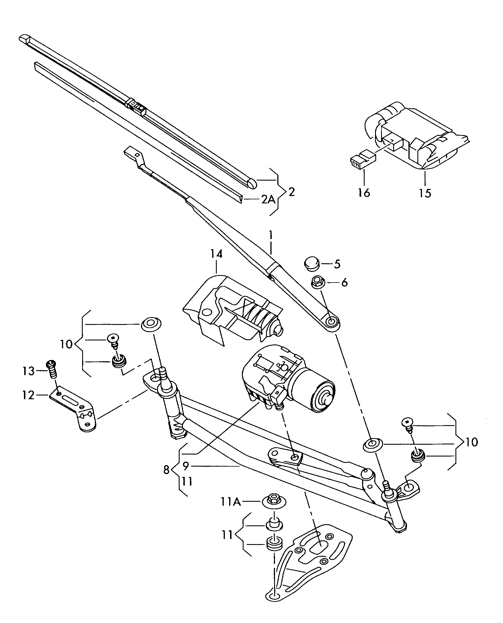 VAG 3C1 955 425 D - Torkarblad xdelar.se