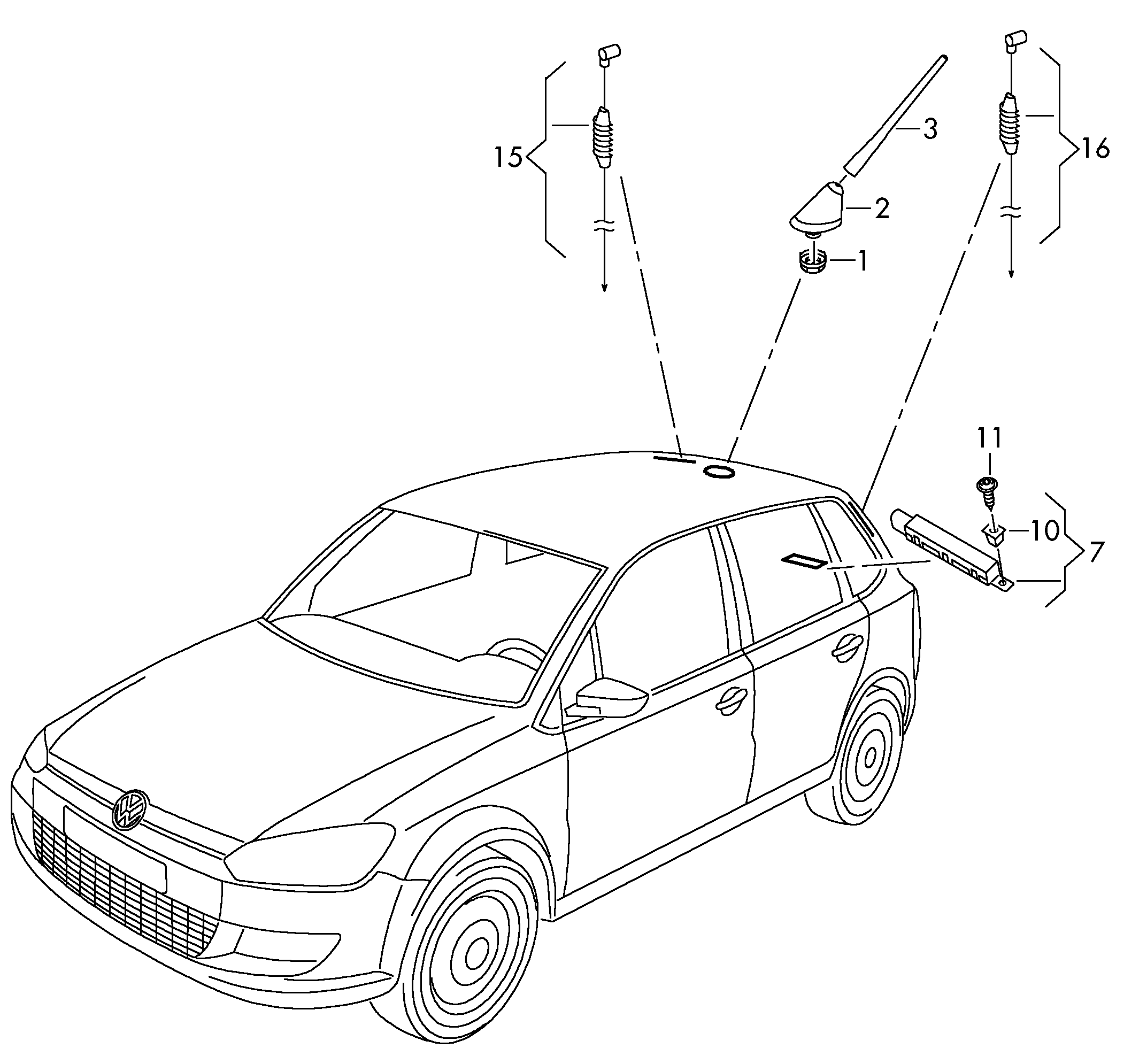 Seat 6R0 035 849 D - Antenn xdelar.se