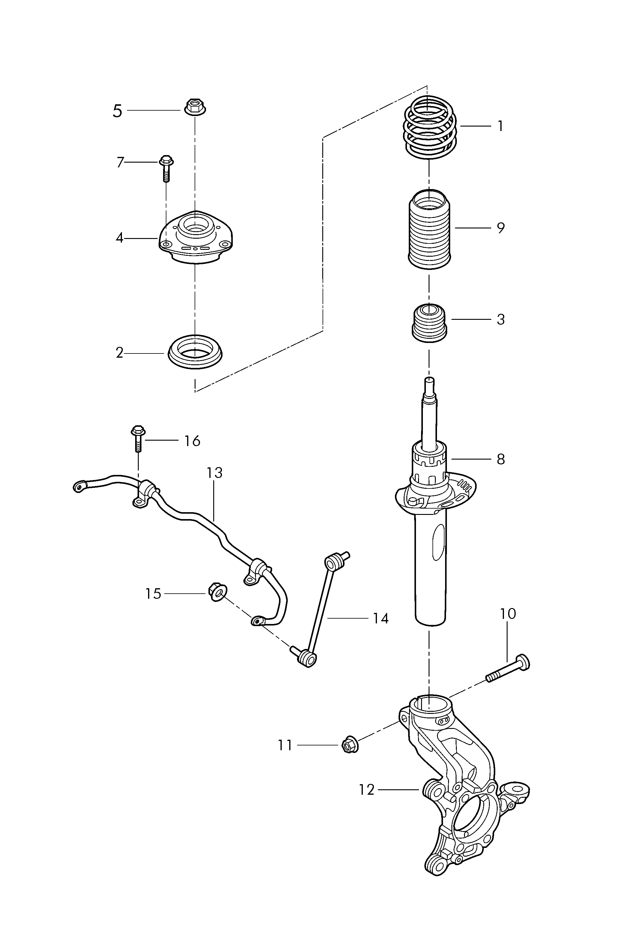 VAG N   912 464 01 - Reparationssats, hjulupphängning xdelar.se