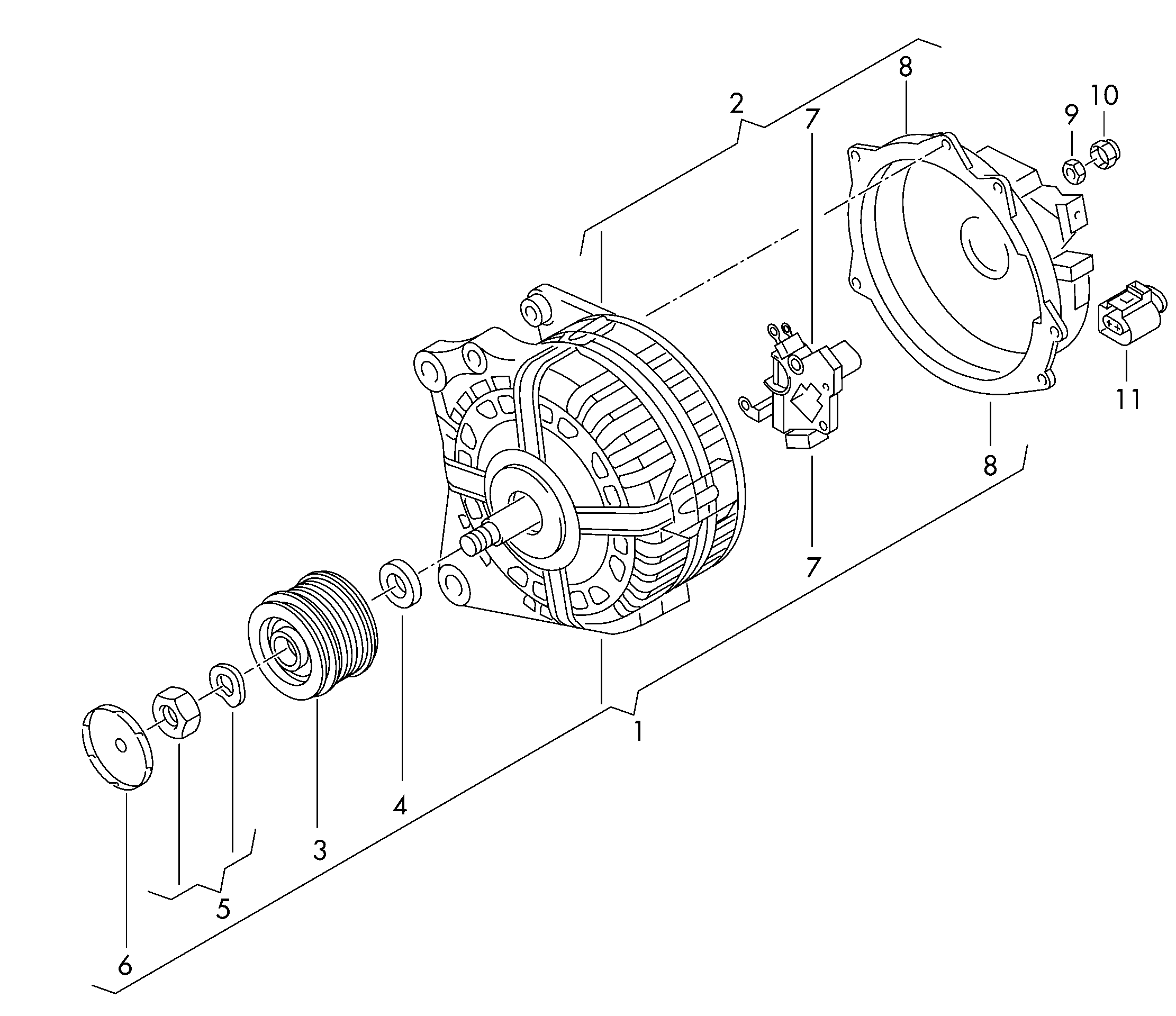 Seat 06H903017E - Remskiva, generator xdelar.se