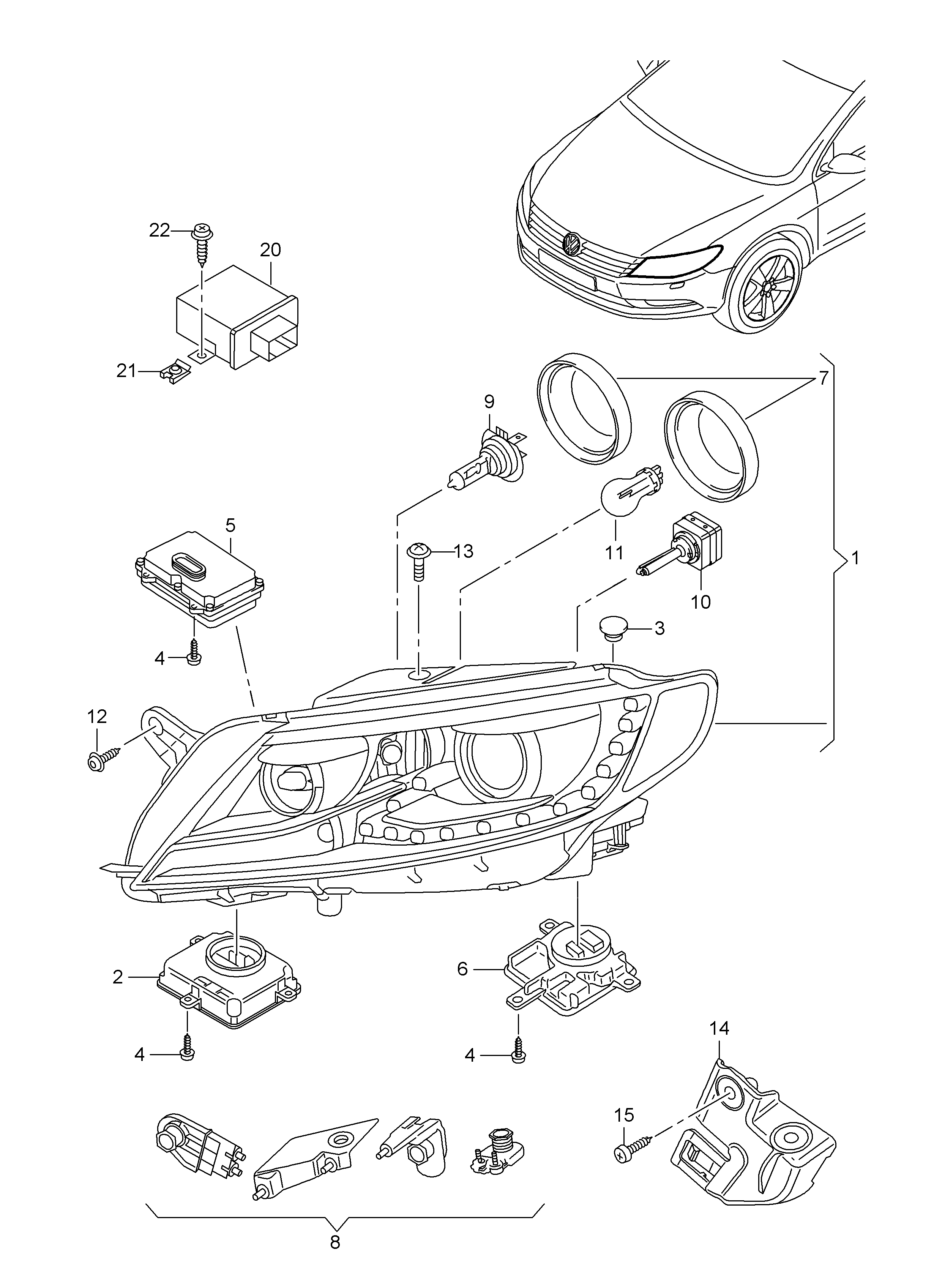 VAG 3AA805299 - Hållare, reflex xdelar.se