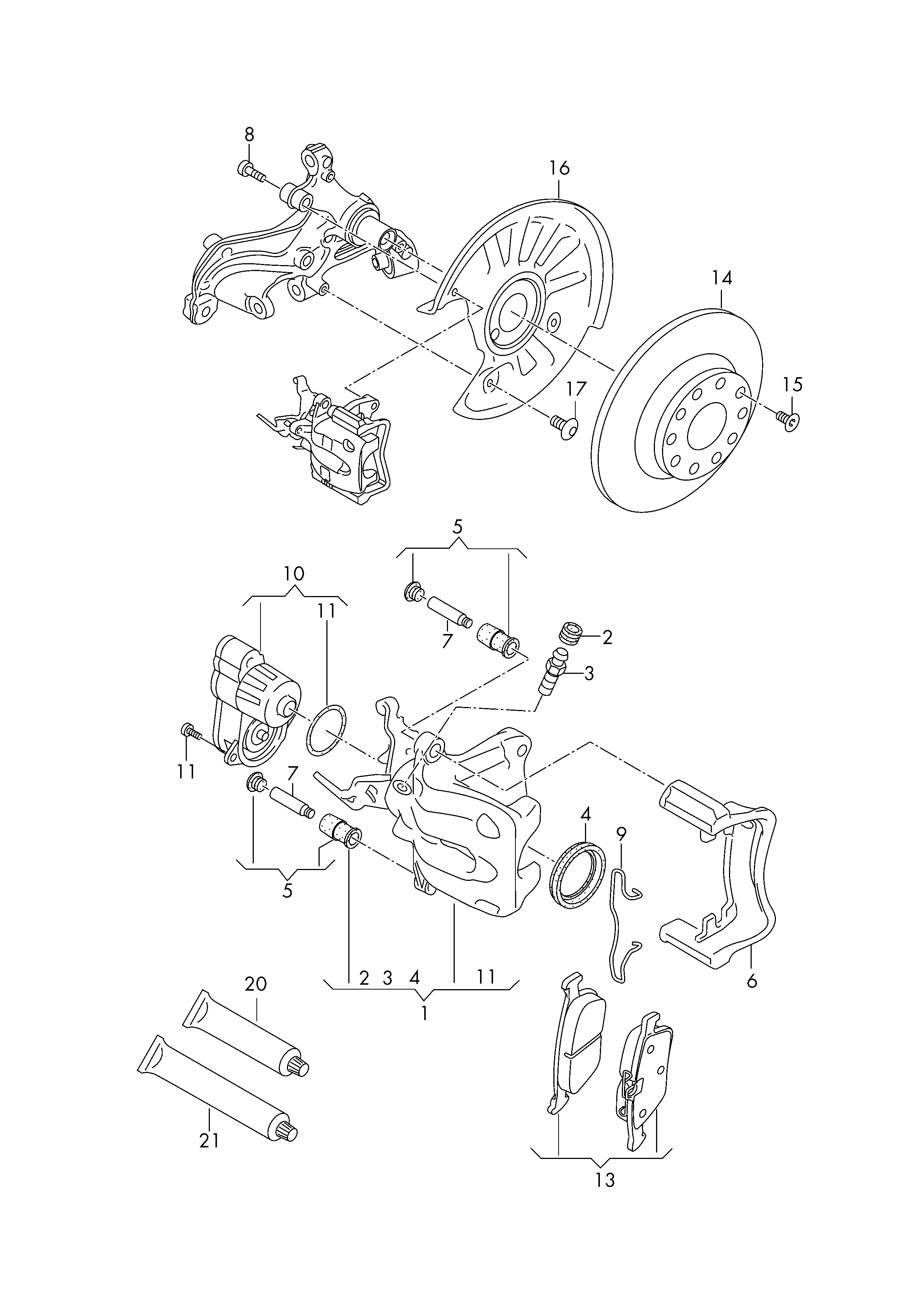 VAG 3Q0 698 451 C - Bromsbeläggssats, skivbroms xdelar.se