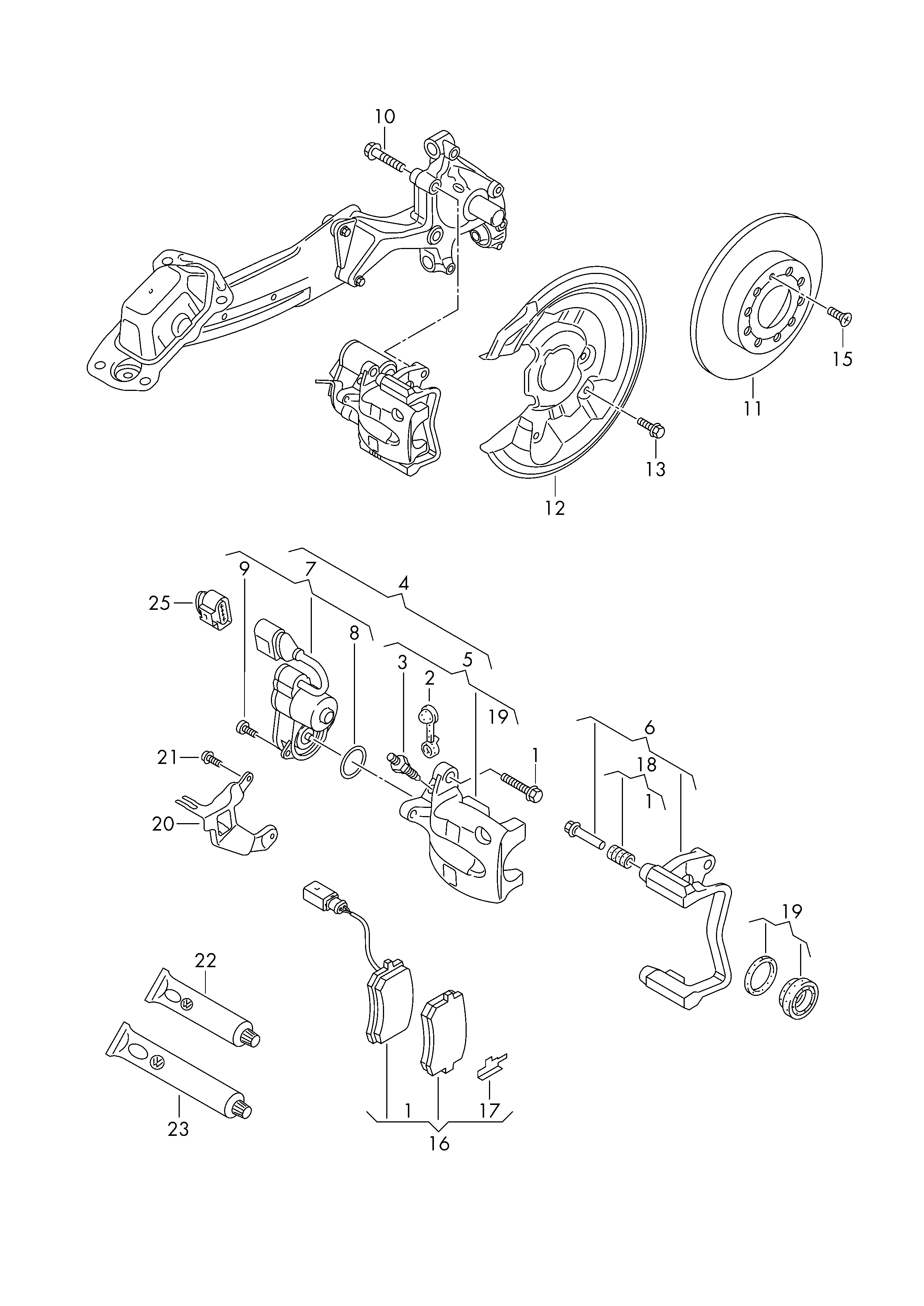 VAG 5N0 698 451 - Bromsbeläggssats, skivbroms xdelar.se