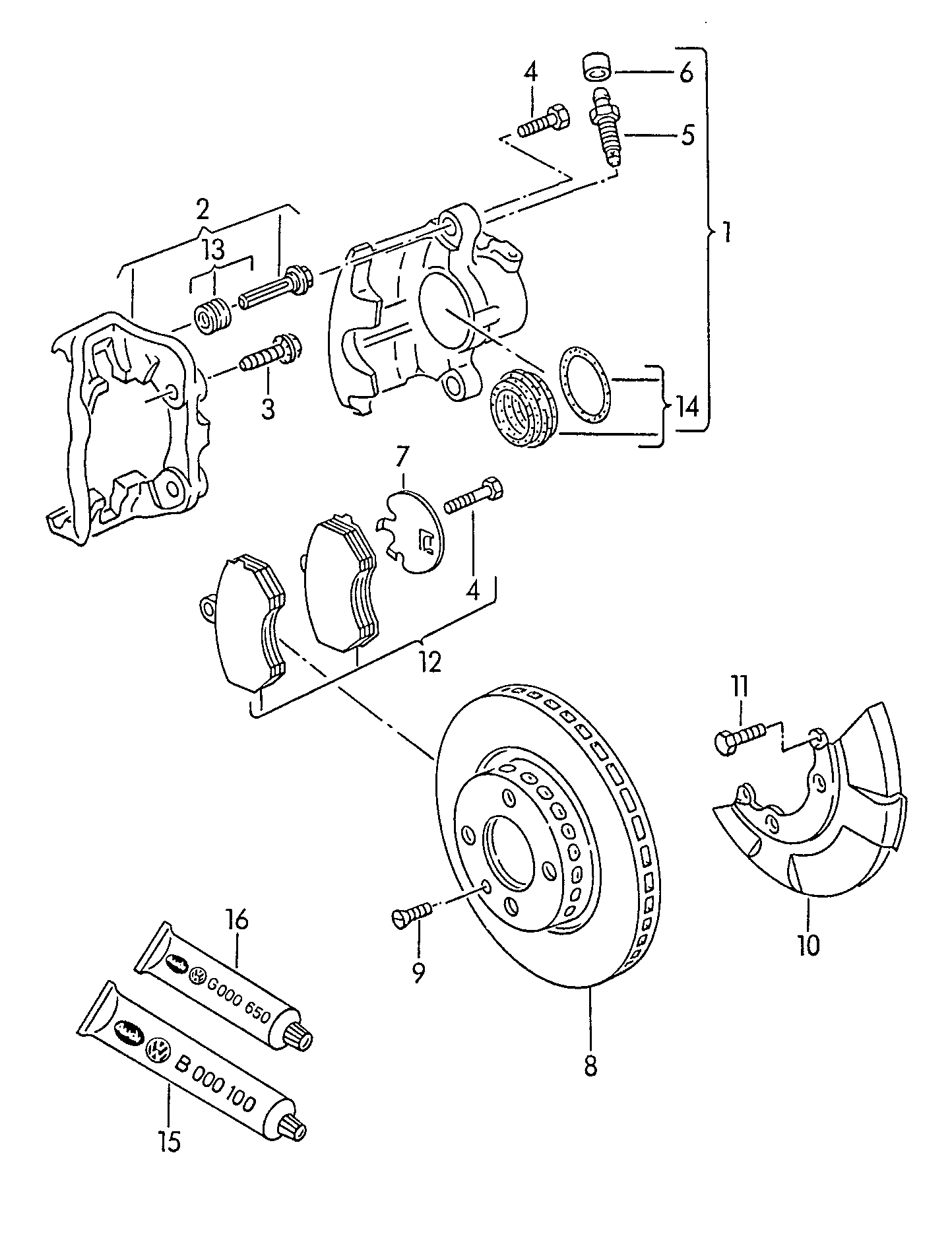 Skoda 443615123FX - Reparationssats, bromsok xdelar.se