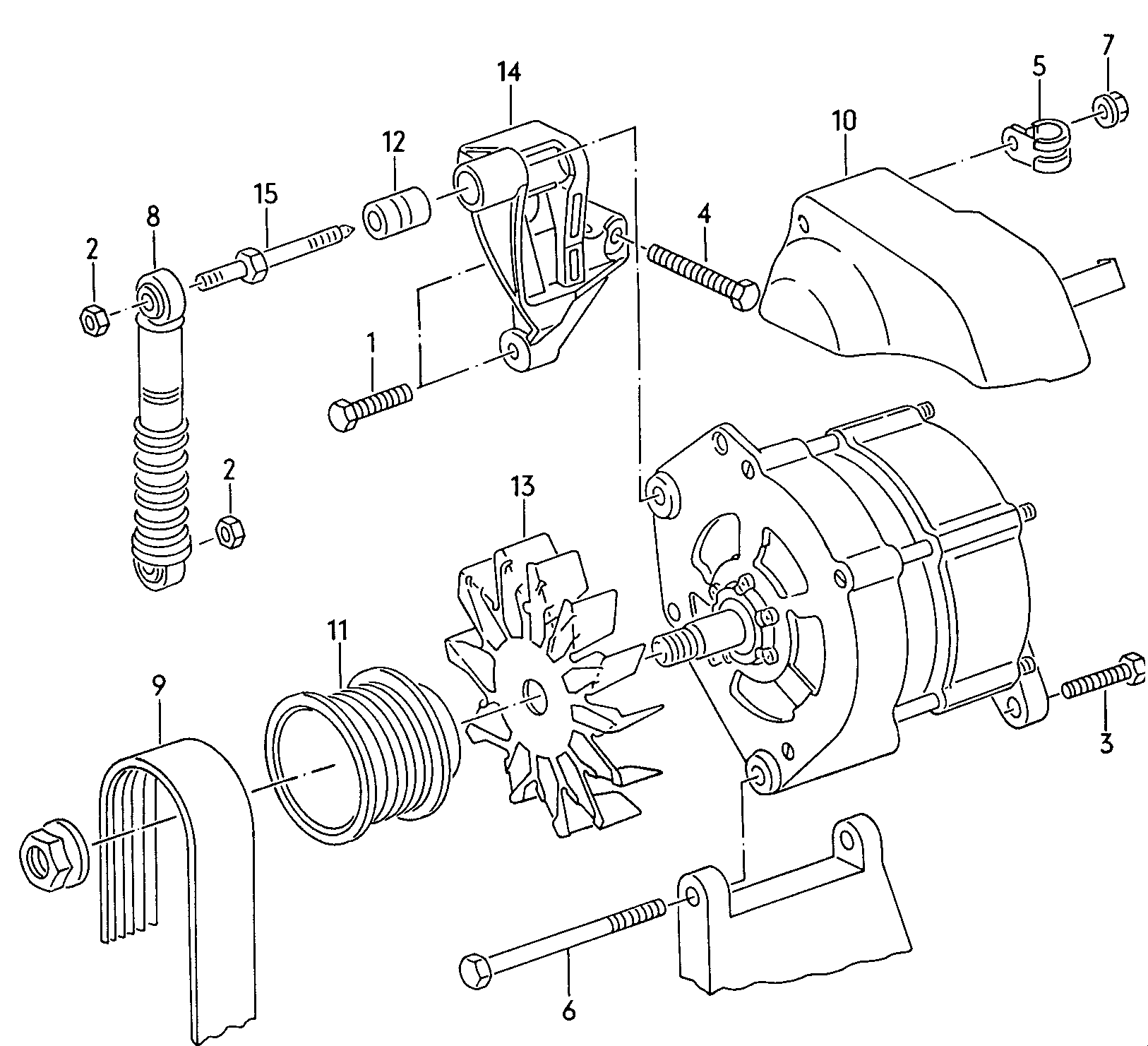 VW 037903181 - Remskiva, generator xdelar.se