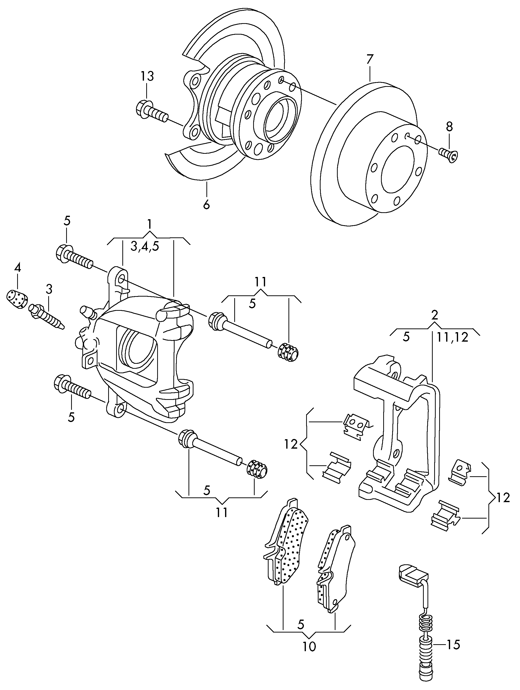 AUDI 2E0698295A - Tillbehörssats, skivbromsbelägg xdelar.se