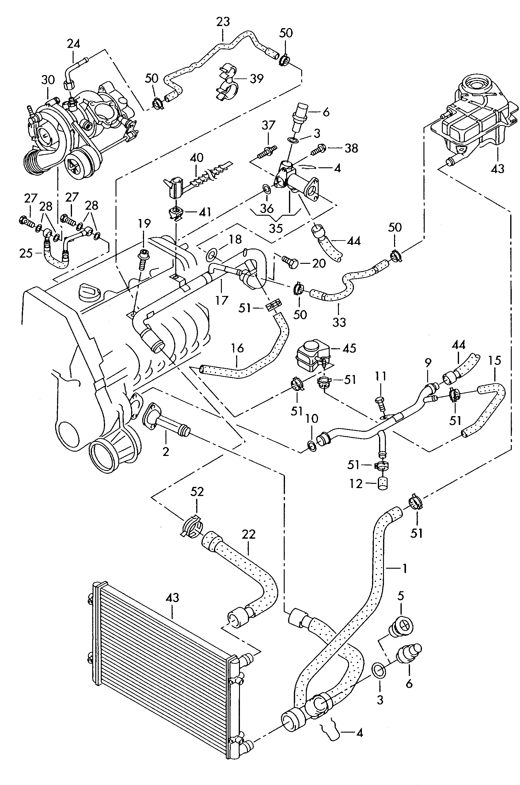 VAG 058121687 - Packning, Kylvätskefläns xdelar.se