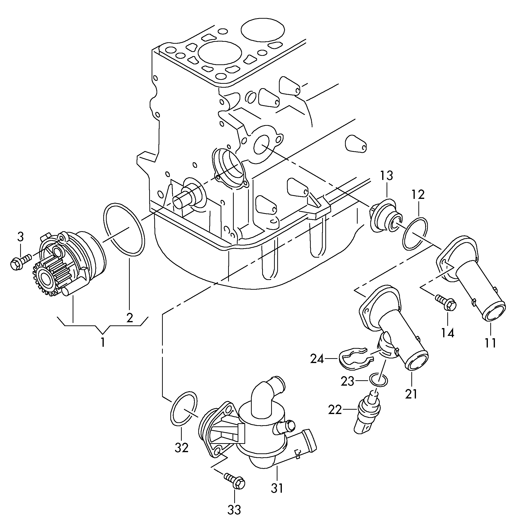 AUDI 03L.121.011B - Vattenpump xdelar.se