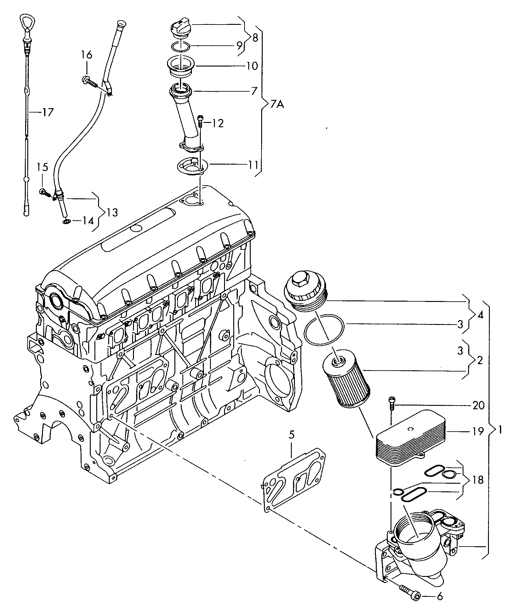 VAG N  10558101 - Packning, oljekylare xdelar.se