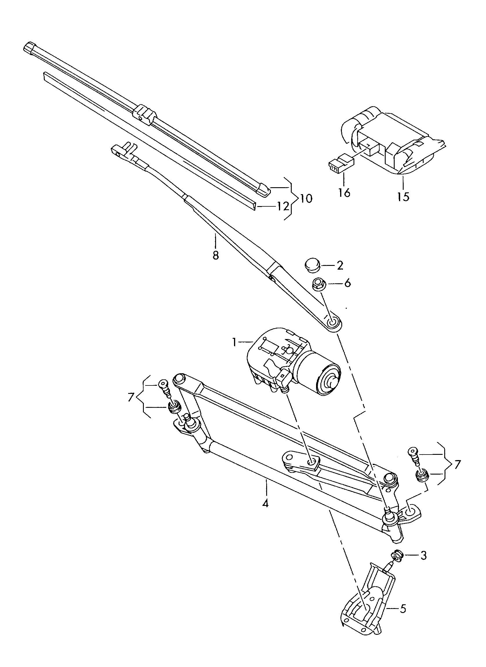 VAG 1K1 955 425 A - Torkarblad xdelar.se