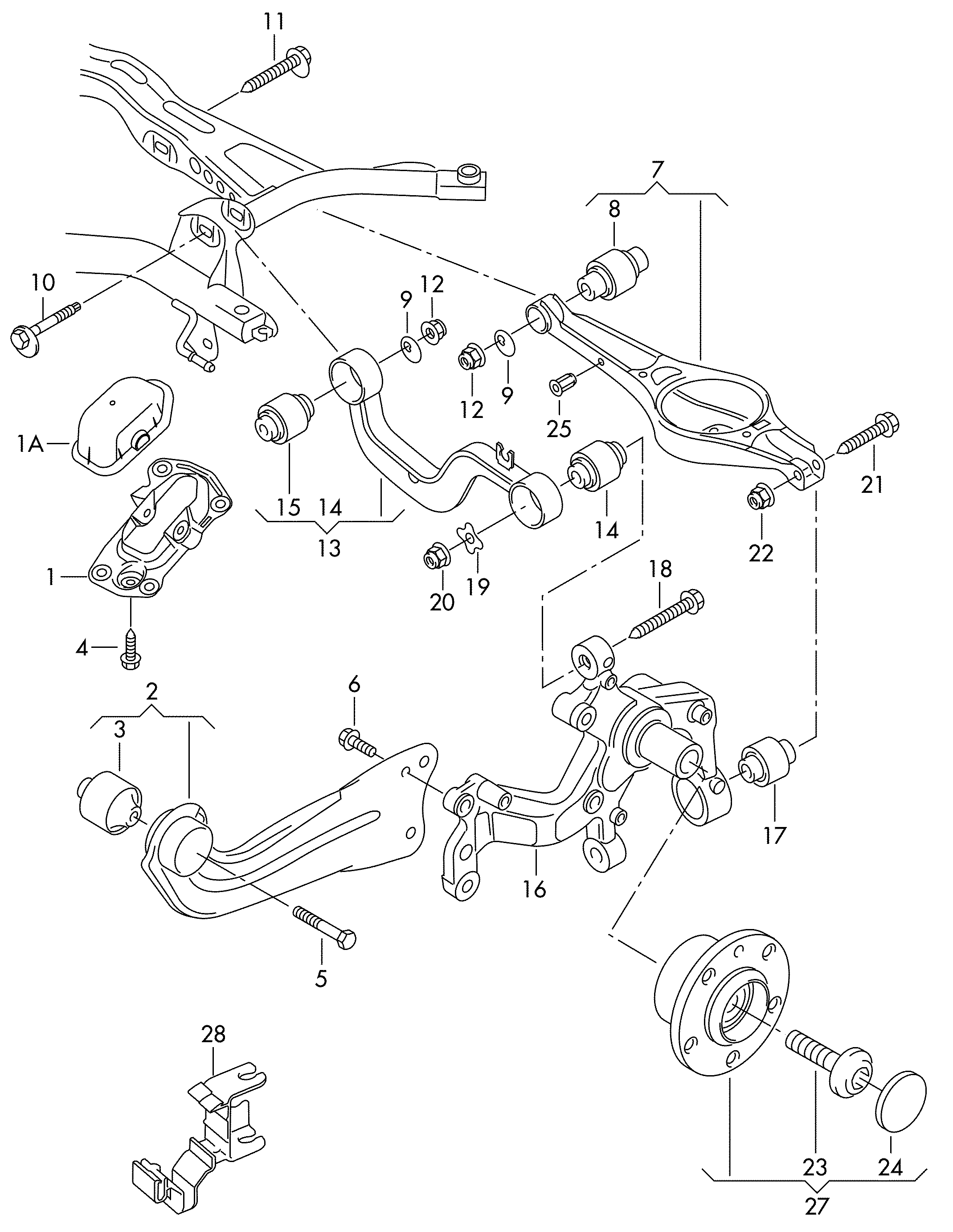 VAG 1K0 505 435 AE - Spindelbult, hjulupphängning xdelar.se