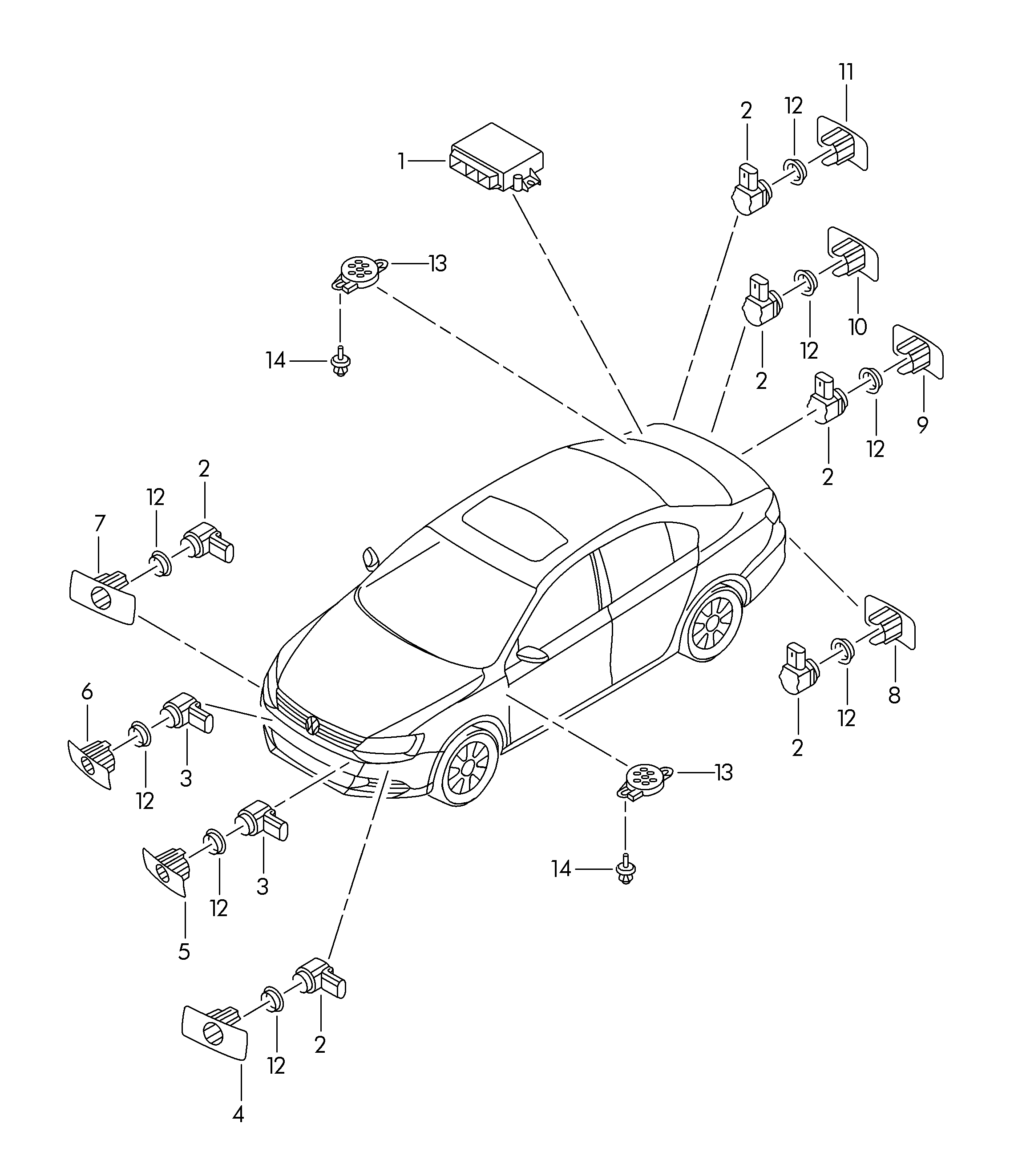 VAG 5C6 919 275 - Sensor, parkeringshjälp xdelar.se