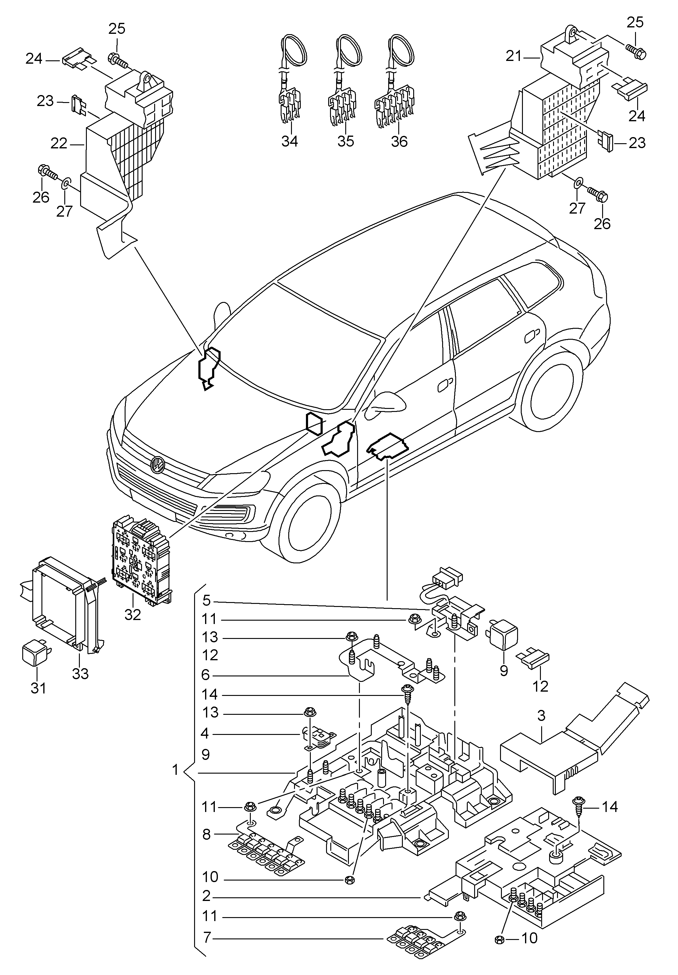 VAG 4H0951253 - Relä, avbländning xdelar.se