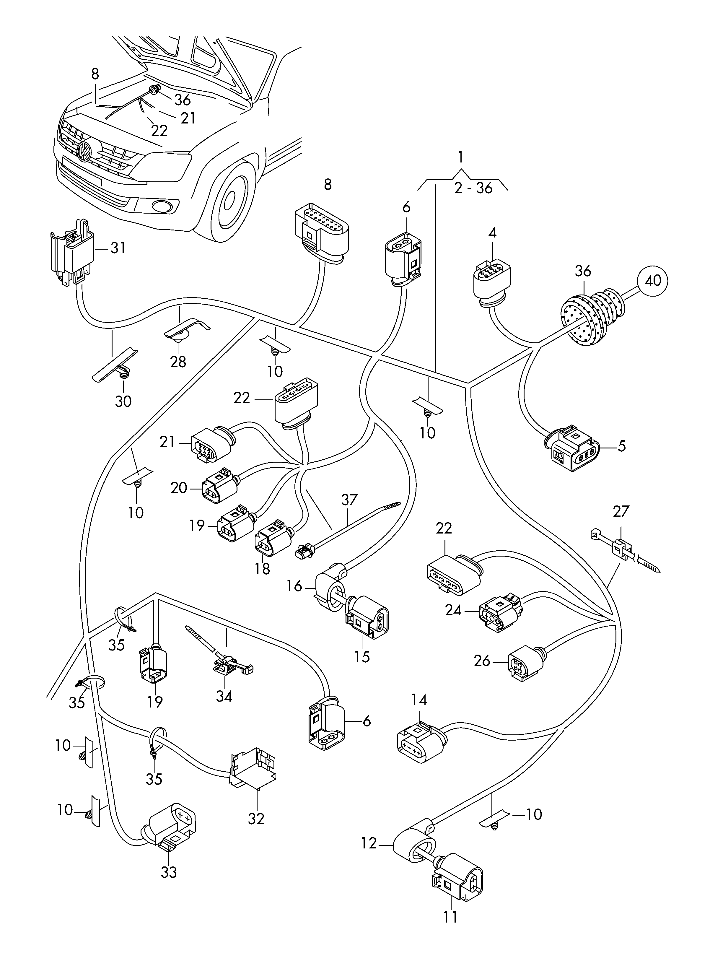 VAG 4F0 973 704 - Kabelreparationssats, luftmassemätare xdelar.se