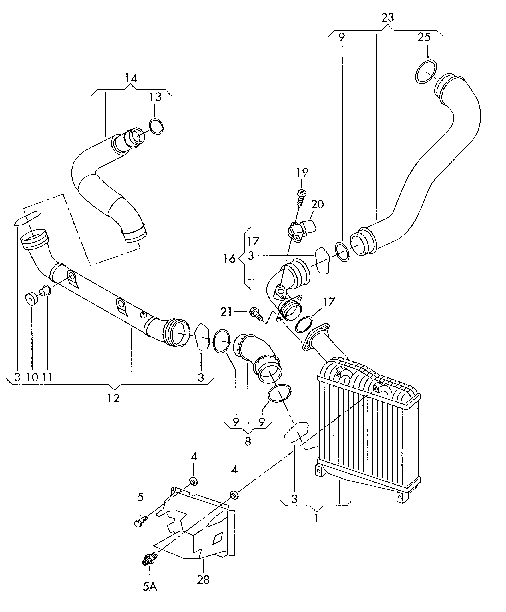 VAG N  91063401 - Packning, insugsgrenrör xdelar.se