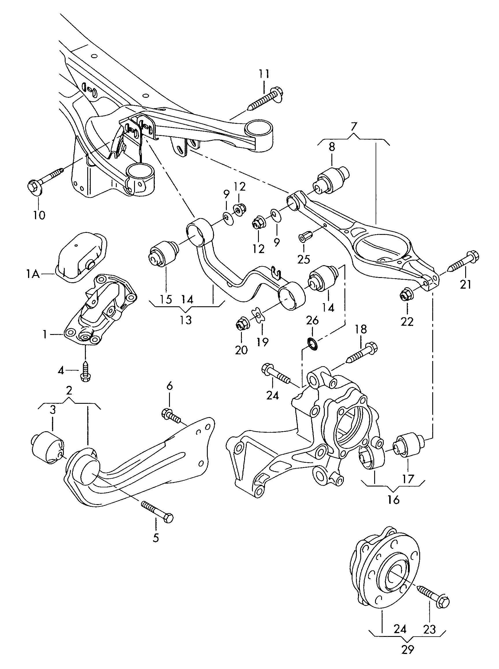 VAG 3C0 505 223 F - Länkarm, hjulupphängning xdelar.se